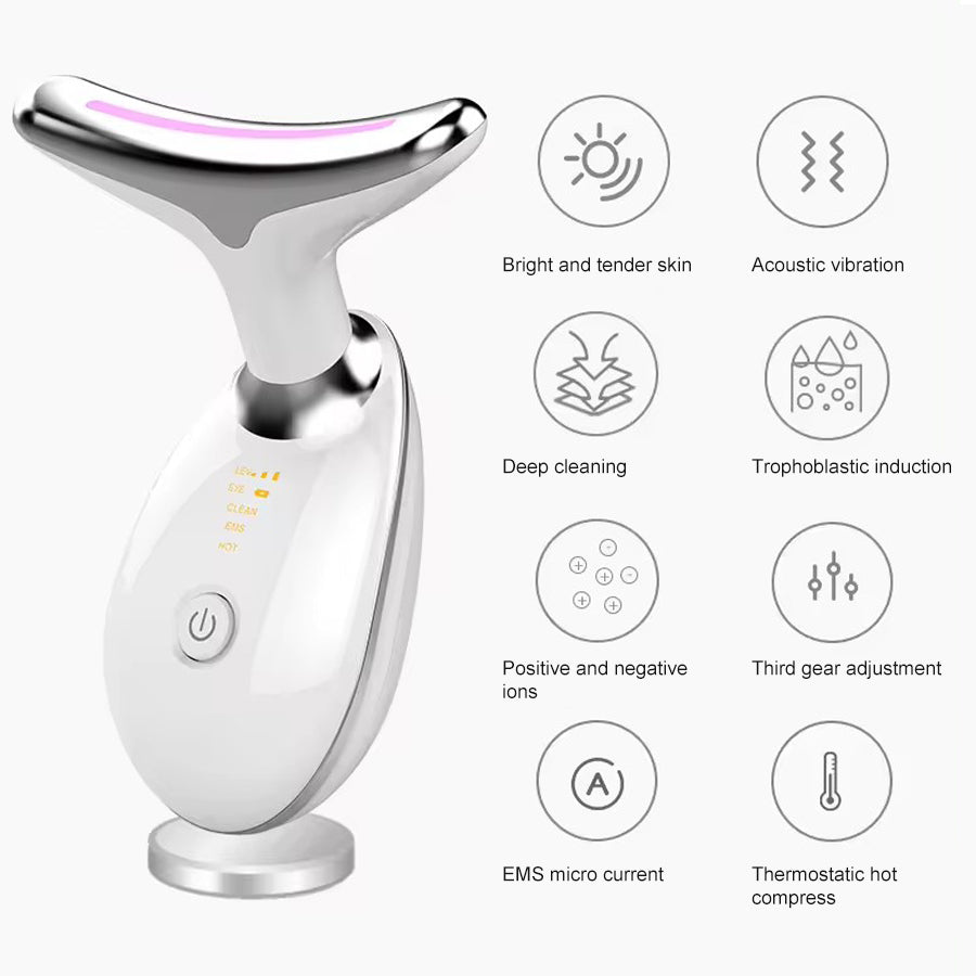 7 Color Neck Face Massager Neck Beauty Instrument