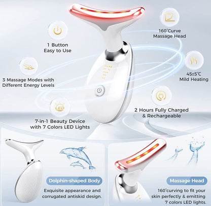 7 Color Neck Face Massager Neck Beauty Instrument