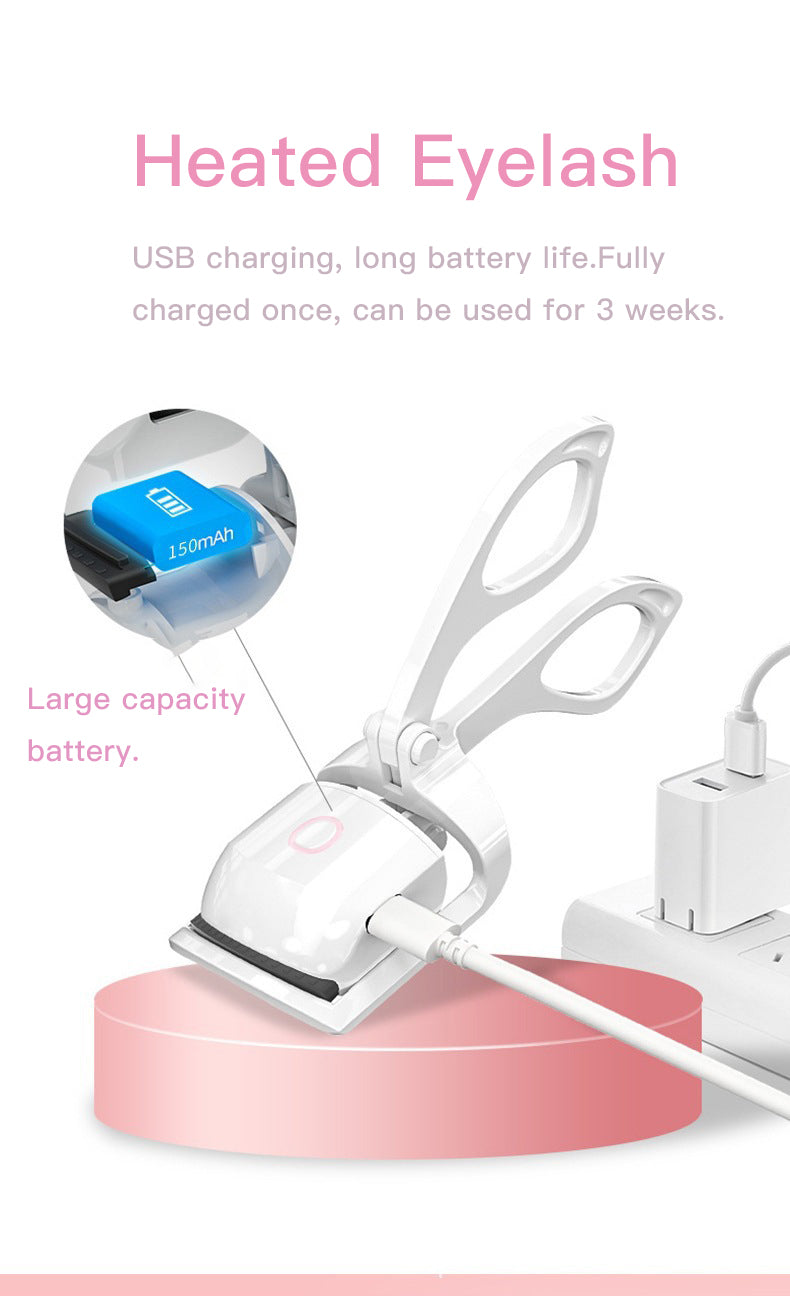 Heated eyelash curler fast heat up within 10s