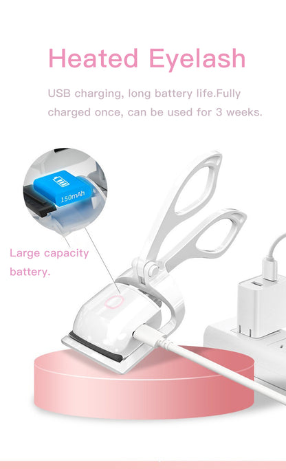 Heated eyelash curler fast heat up within 10s